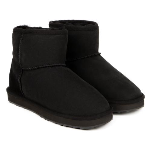 Ladies Mini Classic Sheepskin Boots Black Extra Image 4